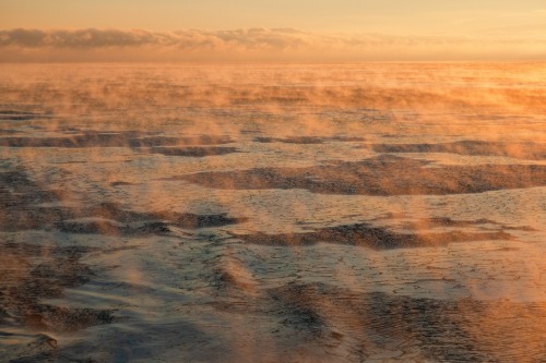 Eckerö dimma över frusna Ålands hav