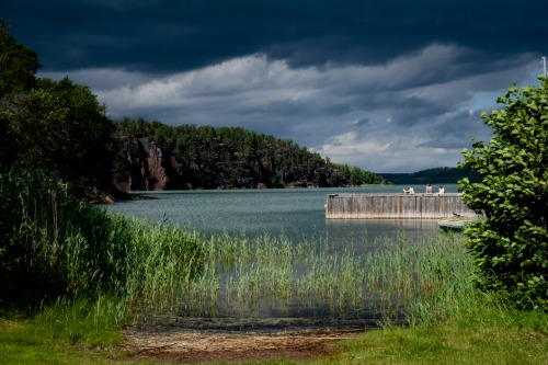Bomarsund Camping Strand Storm Utsikt