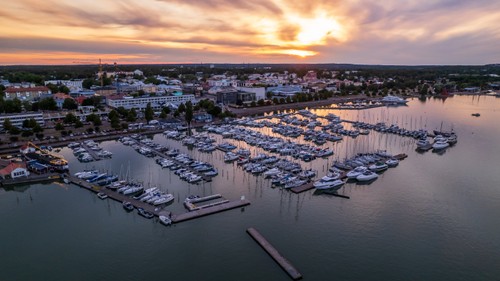 Östra hamnen sommarnatt