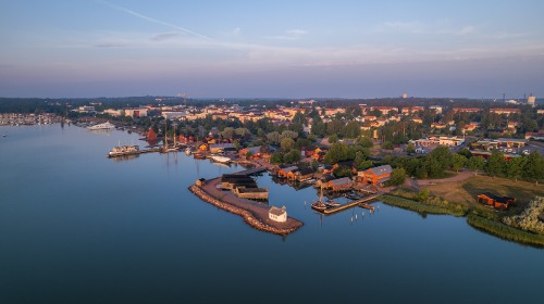 Mariehamn i soluppgång