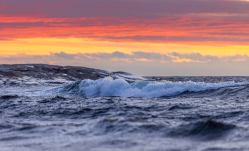 Solnedgång i Ålands hav 